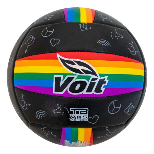 Balón De Voleibol No. 5 Voit Vs100 Pride Color Negro