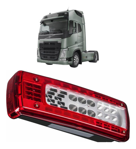 1 Lanterna Led Bivolt Caminhão Volvo Fh Fm Vm 2015 A 2020