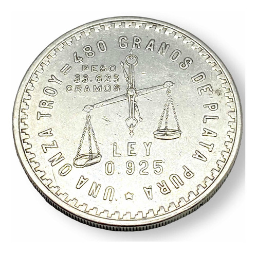 Moneda Plata 1 Onza Troy Plata Balanza 1949 Ley 925