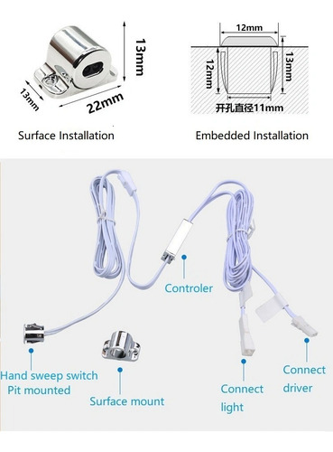 Sensor Presencia Embutible Pir Pasillo Casa 5a 12v Motorhome