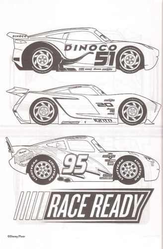 Imagen 2 de 3 de Cars Libro Colorear Iluminar Jumbo Disney