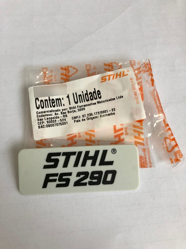 Plaqueta De Identificação Fs290 Stihl - 4119-967-1513