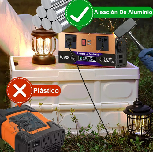 Inversor De Corriente 2000wats Altapotencia Autos 12v A 110v