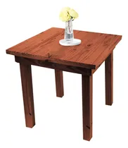 Comprar Mesa Comedor Bar Moderna Madera 70x70 Maciza Pata Recta Sajo Tapa Cedro Patas Cedro
