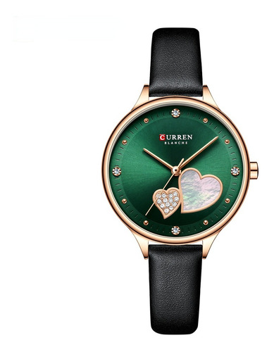 Relojes De Cuarzo De Cuero Elegante Curren Para Mujer 9077