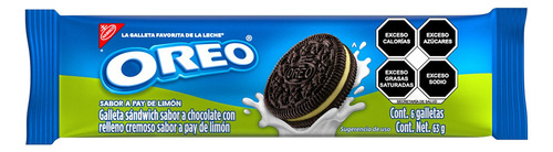 Rellenas Oreo Oreo Pastel de limón 12 Displays de 4 paquetes de 63 gr de chocolate 3.024 kg pack x 12