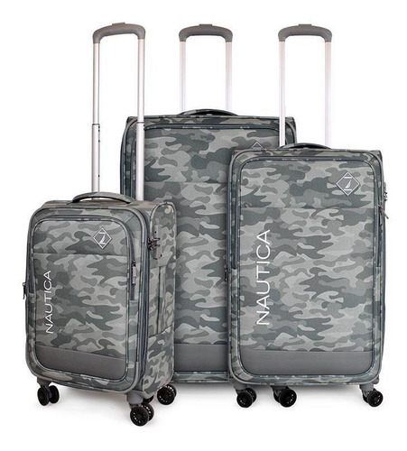 Set 3 Maletas De Tela Barham S+m+l Gris Nautica
