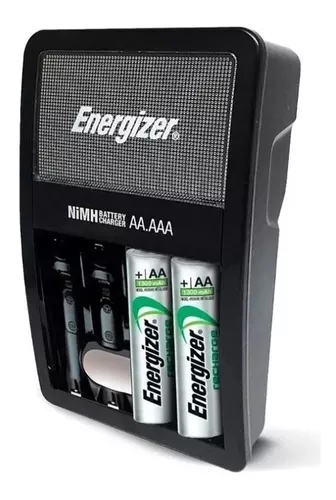 Cargador Energizer Maxi para 4 Pilas AA o AAA + 2 Pilas Recargables AA