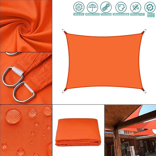 Aamz Malla Sombra Para Jardín 4x3m Impermeable, Bloquear 95% Uv