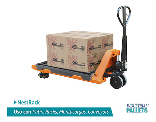 Tarima De Plastico Seminuevo Nestrack Habilitada Para Racks Negro (Usado)