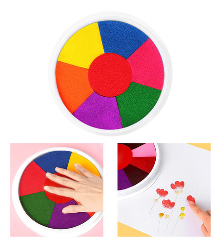 Imagen 6 de 12 de Sellos De Almohadilla De Tinta Para Manualidades 7 Colores