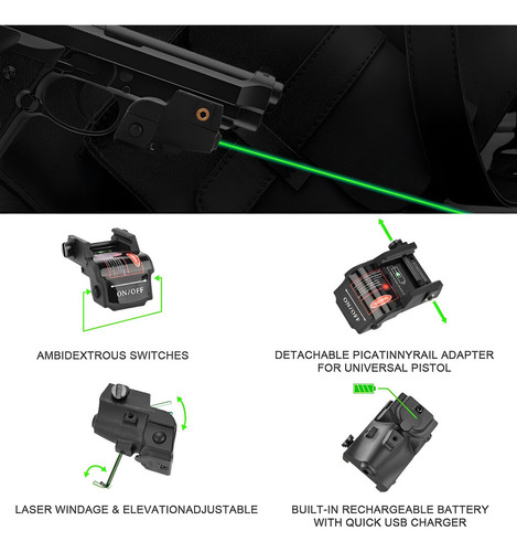- Mini Mira Laser Compacta Para Pistolas Aire Paintball
