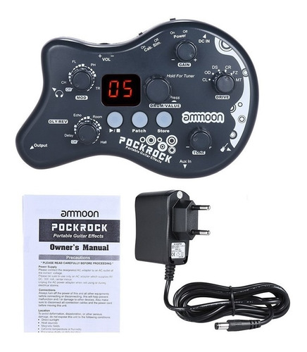 Ammoon Pockrock Porttil Pedal Efecto Del Procesador 15