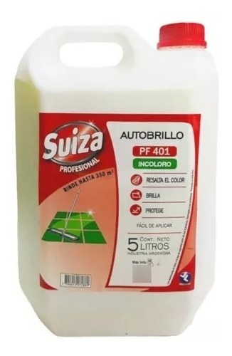 Cera Para Pisos Autobrillo Suiza Liquida Bidón Por 5lts