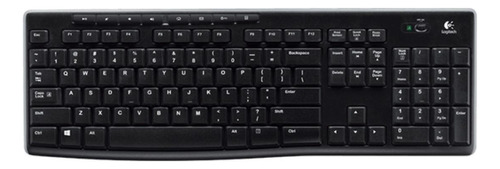 Teclado inalámbrico Logitech K270 QWERTY inglés US color negro