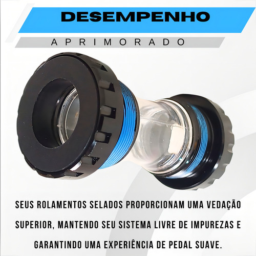 Movimento Central Integrado Gta Hollowtech Bike Mtb Tipo Bb52 Rolamento Selado 68x73mm