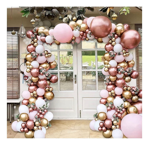 Juego De Globos Para Decoraciones De Fiesta, Kit De Globos Dorado Oscuro Paquete De Globos