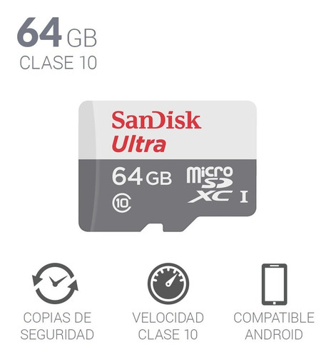 Imagen 9 de 10 de Memoria Microsd 64gb Sandisk Ultra Clase 10 Gopro Android