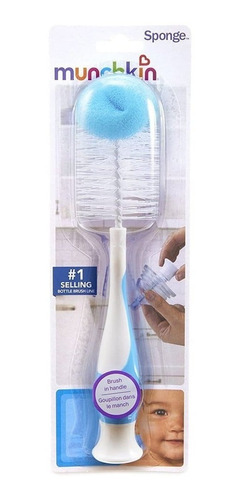 Escova Para Limpeza De Bicos E Mamadeiras Munchkin ® Azul