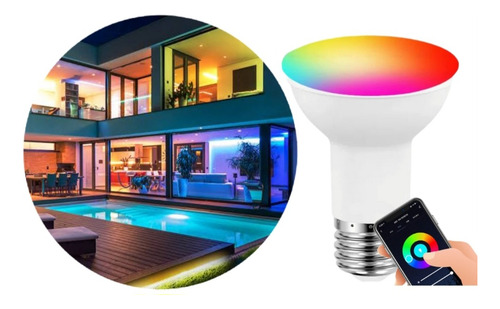 Lâmpada Led Par20 7w E27 Smart Wi-fi Rgb Mult Cores Bivolt
