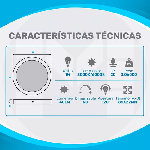 Luz Emergencia Recargable Led Con Sensor De Movimiento 6000k