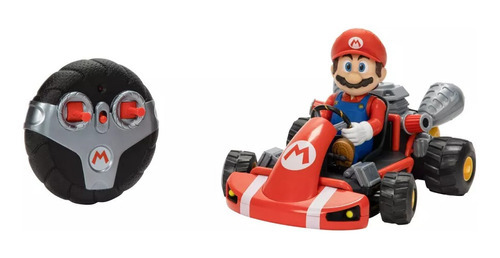 Super Mario Bros La Pelicula: Coche Rc Rumble Go Kart Mario Color Rojo-gris
