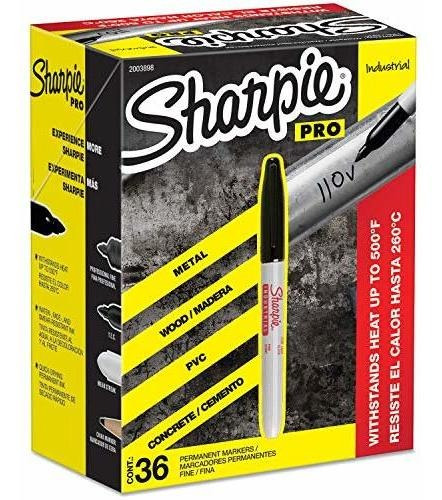 Sharpie Industriales Marcadores Permanentes, Punta Fina, Neg