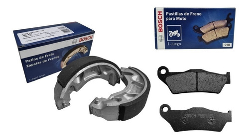 Kit Pastillas Y Zapatas Freno Bosch Yamaha Fz 16 - Fas