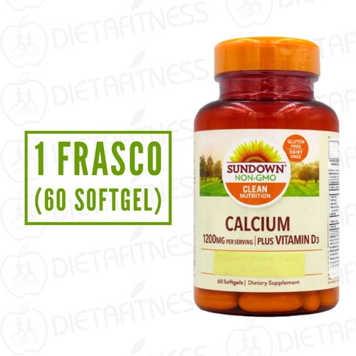 Calcio 1200 Mg + Vitamina D3 Sundown 60 Softgels Dietafitnes