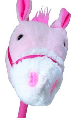 Cavalo De Pelúcia Com Som E Rodas - Rosa - Lovely Toys 3 A 6 Anos