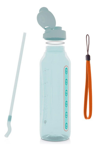 Botella Para Agua Aquavibe De 1.2 Litros Tupperware Azul Claro