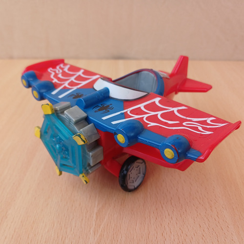 Avion Spider-man Y Taladro Iron Man Marvel Hero Hasbro 2011 (Usado)
