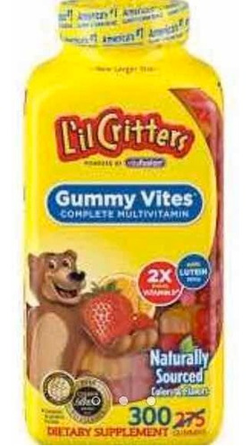 Vitaminas Lil Critters 300 Gomitas Masticables Sellados