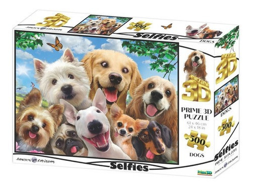 Puzzle Rompecabeza 500 Piezas Prime 3d Perros Selfies