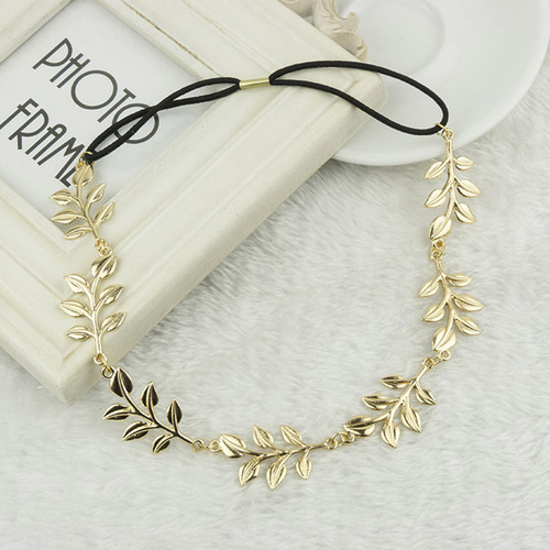 Diadema Elástica Con Hojas De Aleación Retro De 2 Piezas Par