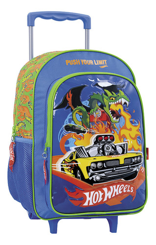 Hot wheels mochila 16 carro -dragon Celeste