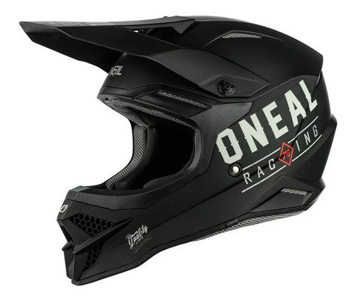 Capacete Oneal 3 Series Dirt V22 Black/gray Motocross