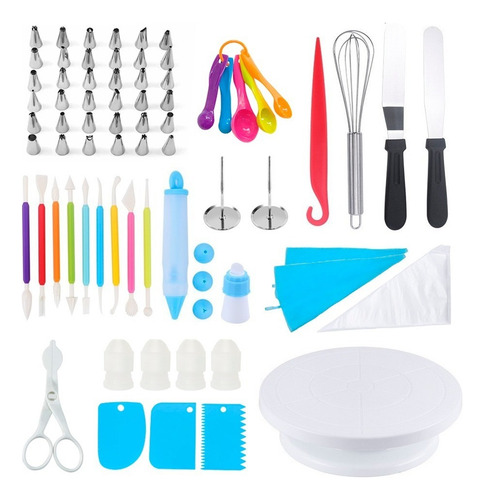Set Kit Repostería Plato Giratorio Muffins Tortera Budinera Tushka