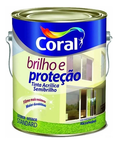 Tinta Acrílica Coral Semi Brilho Branco 3,6l