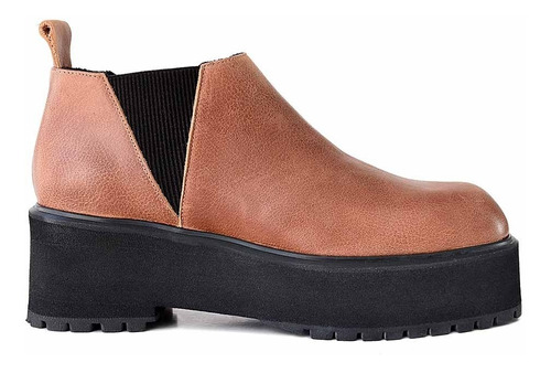 Bota Cuero Mujer Briganti Zapato Botita Taco Goma Mcbo24932