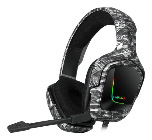 Auriculares Headset Gamer Onikuma K20 Microfono Black Camo