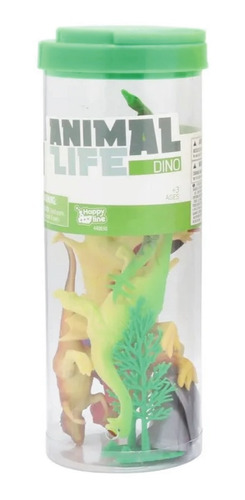 Set Tubo Muñecos Accesorios Animal Life 12 Piezas Ik0125