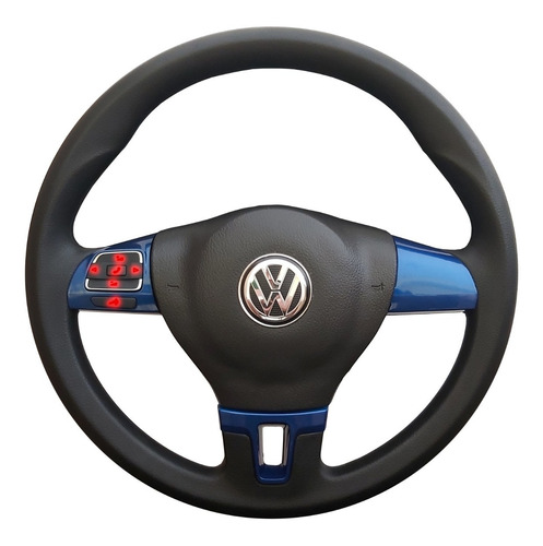 Volante Sport Azul Tsi Multimidia Vw Gol G2 G3 G4