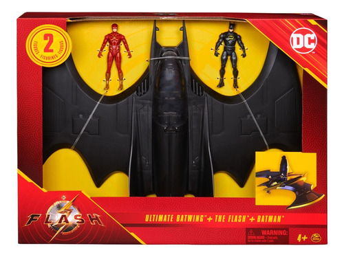 Set Dc Comics Vehículo Batwing + Figuras Flash Y Batman