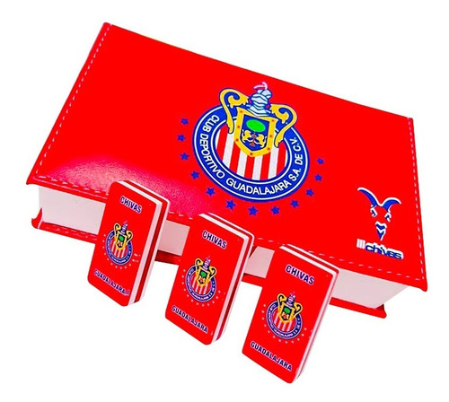 Domino Chivas Profesional + Baraja Faisan Plastico 100% Roja