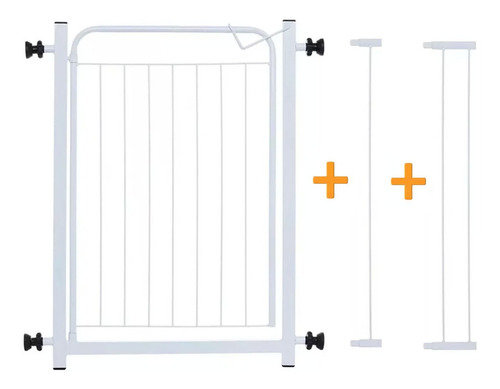 Cerca Grade P/ Porta Portão Pressão Pet Cães Criança 84/89cm