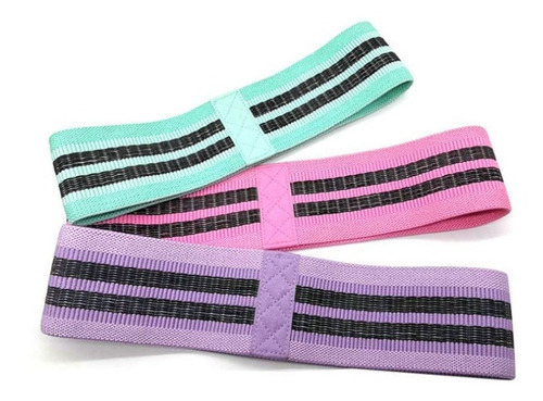 Imagen 5 de 8 de Bandas Elasticas Resistencia Kit X 3 Intensidades Polyester