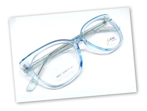 cuestionario densidad Admisión Lentes Armazón Óptica Diseño Inyectado Celeste Transparente