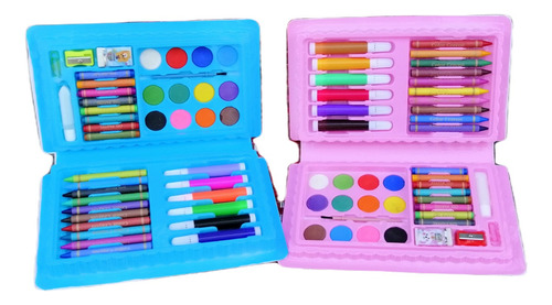 Set De Arte Escolar Marcadores Colores Crayones Estuche