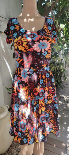 Imagen 8 de 10 de Vestidos Pin Up Floreados Seda Fria